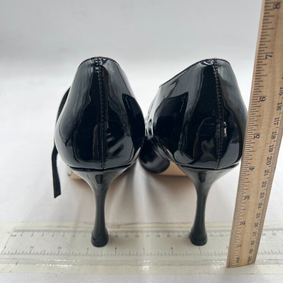 XYD Black Mary Jane Cut-Out High Heels Round Toe Oxford Style Ankle Strap Pumps - Picture 5 of 8